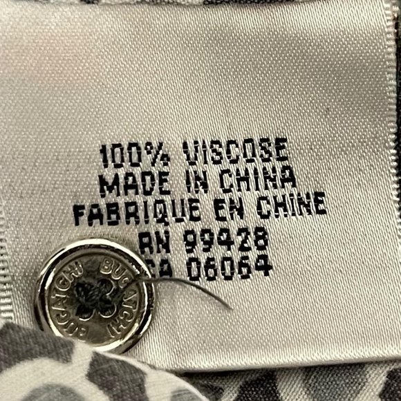 Bogatchi Large Grey Geometric Sleeveless Button Down Shirt - Picture 7 of 8